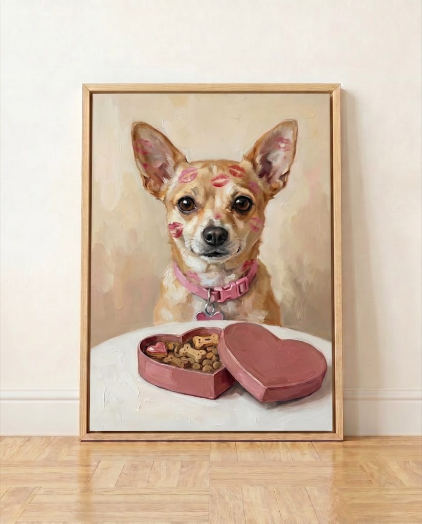 Valentines style portrait example