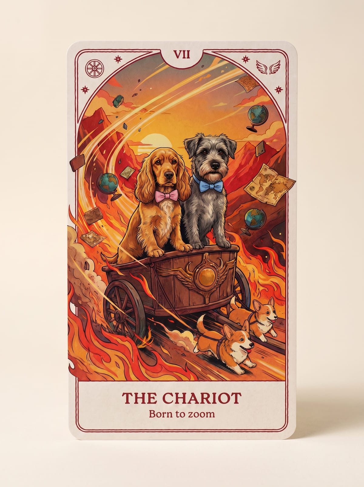 The Chariot pet tarot poster