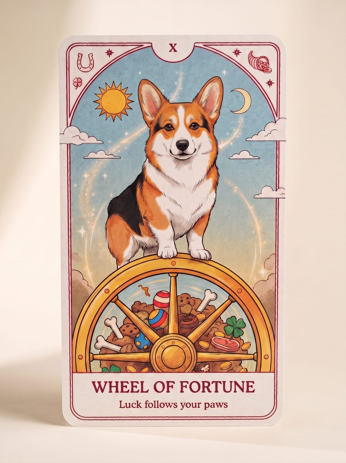 Wheel of Fortune pet tarot poster